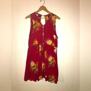 Free People Sleeveless Red Boho Dress Size small